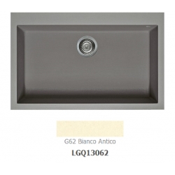 Zlewozmywak Elleci QUADRA 130 granitek G62 bianco antico LGQ13062